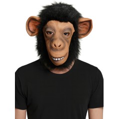 Careta chimpance con pelo mascara mono
