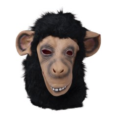 Careta chimpance con pelo mascara mono -Tus disfraces