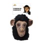Careta chimpance con pelo mascara mono