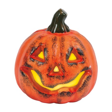 Calabaza con con luz de 17 cm para halloween-Tus Disfraces baratos