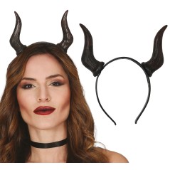 Cuernos demonia negro-Tus Disfraces