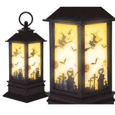 Farol con vela decoracon halloween 18x9 cm-Tus disfraces Halloween