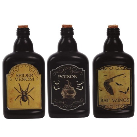 Botellas de veneno surtidas 19 cm-Tus disfraces Halloween