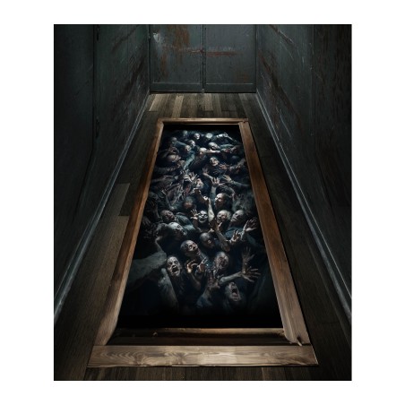 Adhesivo para el suelo o pared zombies 30x90 cm-Tus Disfraces baratos