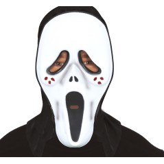 Careta scream ojos sangre asesino con capucha -Tus disfraces