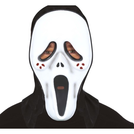 Careta scream ojos sangre asesino con capucha -Tus disfraces