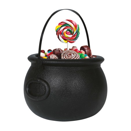 Caldero o olla de bruja para decoracion recogecaramelos-Tus disfraces