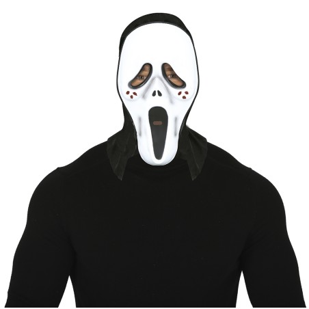 Careta scream ojos sangre asesino con capucha