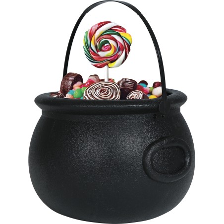 Caldero o olla de bruja para decoracion o recogecaramelos