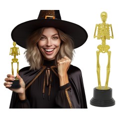 Trofeo oscar o premio al mejor disfraz halloween esqueleto 22 cm-Tus Disfraces