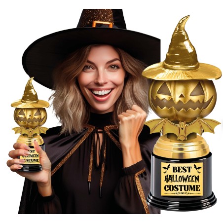 Trofeo oscar o premio al mejor disfraz halloween calabaza 22 cm-Tus Disfraces