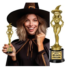 Trofeo oscar o premio al mejor disfraz halloween brujita 22 cm-Tus Disfraces