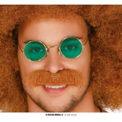 Gafas verdes redondas hippie-Tus disfraces baratos