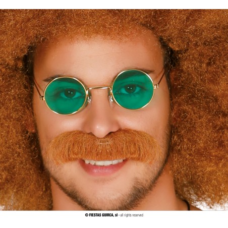 Gafas verdes redondas hippie-Tus disfraces baratos
