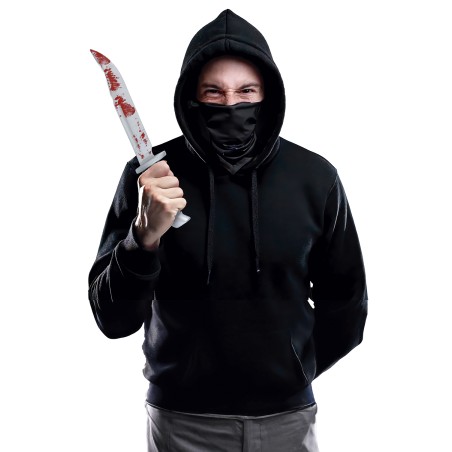 Cuchillo con sangre realista 33 cm