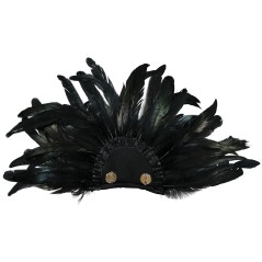 Hombreras plumas negras cuervo