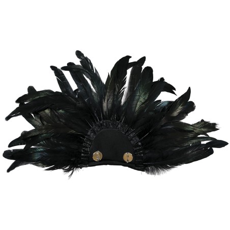 Hombreras plumas negras cuervo