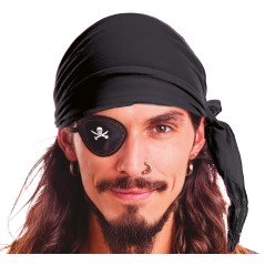 Pañuelo pirata negro-Tus Disfraces baratos