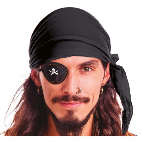Pañuelo pirata negro-Tus Disfraces baratos