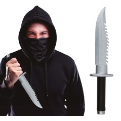 Cuchillo con sierra 33 cm realista -Tus disfraces baratos