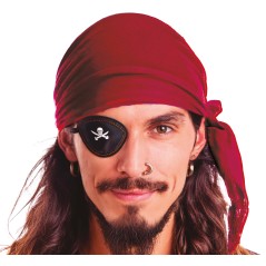 Pañuelo pirata rojo burdeos-Tus Disfraces baratos