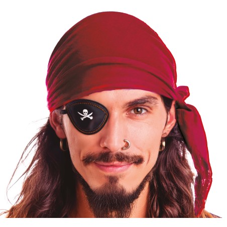 Pañuelo pirata rojo burdeos-Tus Disfraces baratos