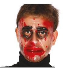 Careta transparente hombre con sangre -Tus disfraces baratos