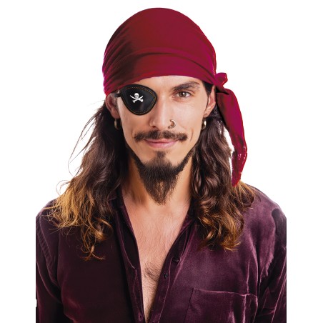Pañuelo pirata rojo burdeos