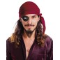 Pañuelo pirata rojo burdeos