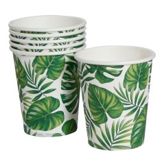 Vasos hojas palma 6 uds-Tus Disfraces