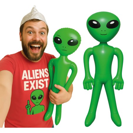 Alien verde hinchable 85 cm -Tus disfraces baratos