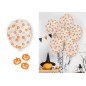 Globos transparentes con confeti calabazas 10 uds