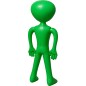 Alien verde hinchable 85 cm