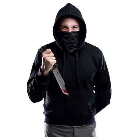 Cuchillo con sangre liquida 34 cm halloween