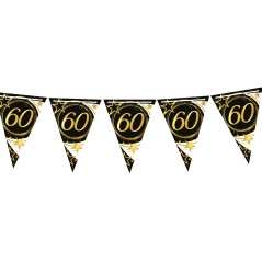 Guirnalda banderin triangular 60 cumpleaños 3 mt