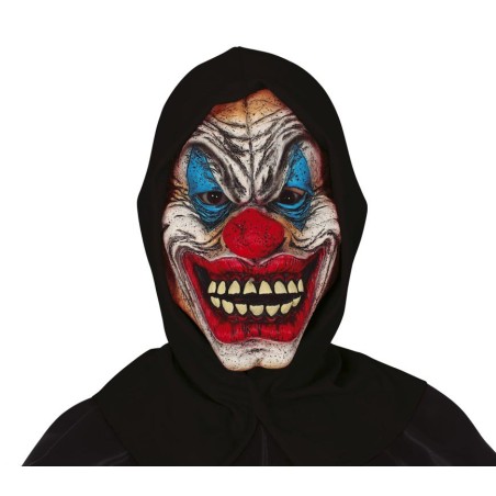 Mascara payaso diabolico con capucha barata