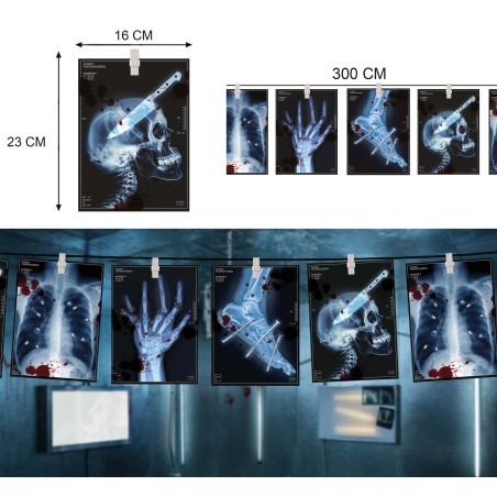 Guirnalda radiografia 3 metros papel 16x22 cm -Tus disfraces