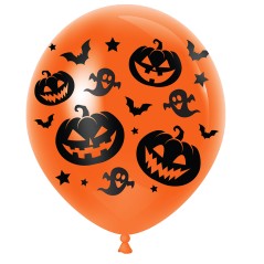Globos naranjas calabazas 10 uds 30 cm