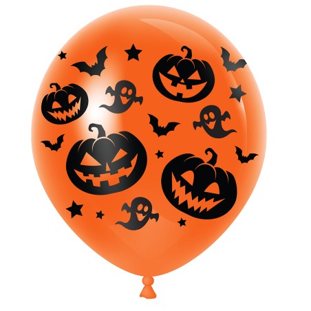 Globos naranjas calabazas 10 uds 30 cm