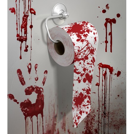 Rollo papel WC baño ensagrentado 30 metros -Tus disfraces