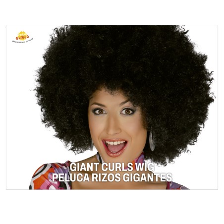 Peluca afro negra rizos