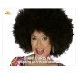 Peluca afro negra rizos