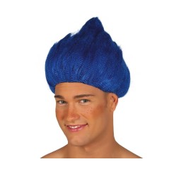 Peluca troll azul barata-Tus disfraces baratos