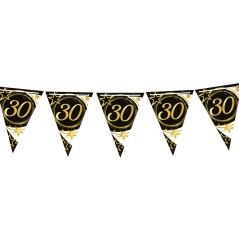 Guirnalda banderin triangular 30 cumpleaños 3 mt