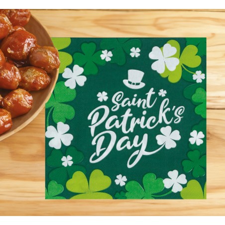 Servilletas San Patricio 20 uds de 16 cm Tus disfraces baratos