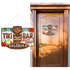 Cartel Tiki Bar fiesta Hawaiana 25x35 cm-Tus Disfraces baratos