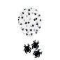 Globos transparentes con confeti arañas 10 uds 30 cm