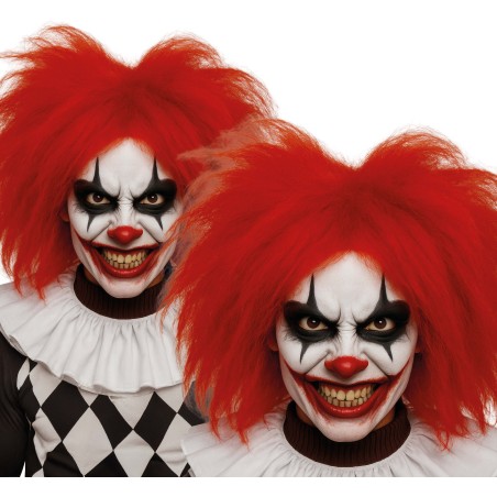 Peluca payaso roja cardada-Tus disfraces baratos