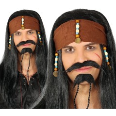 Peluca pirata Jack Sparrow pirata del caribe-Tus disfraces baratos