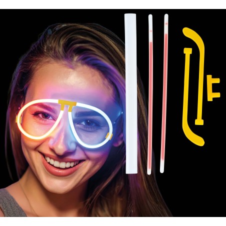 Gafas con luz neon luminosas 1 ud Tus disfraces baratos